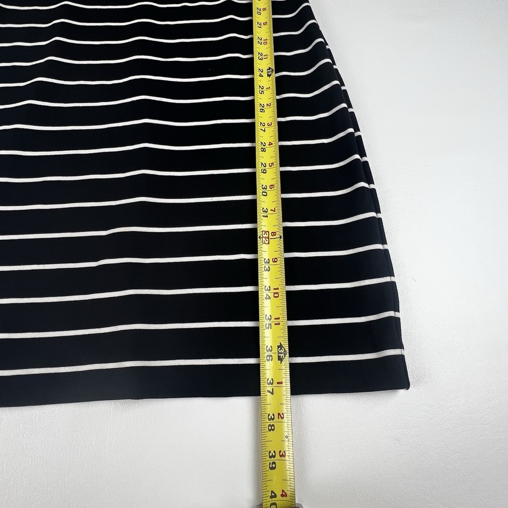 Ann Taylor Loft Women's A-Line Dress Size 8 Striped Black White With Zipper - Picture 7 of 7